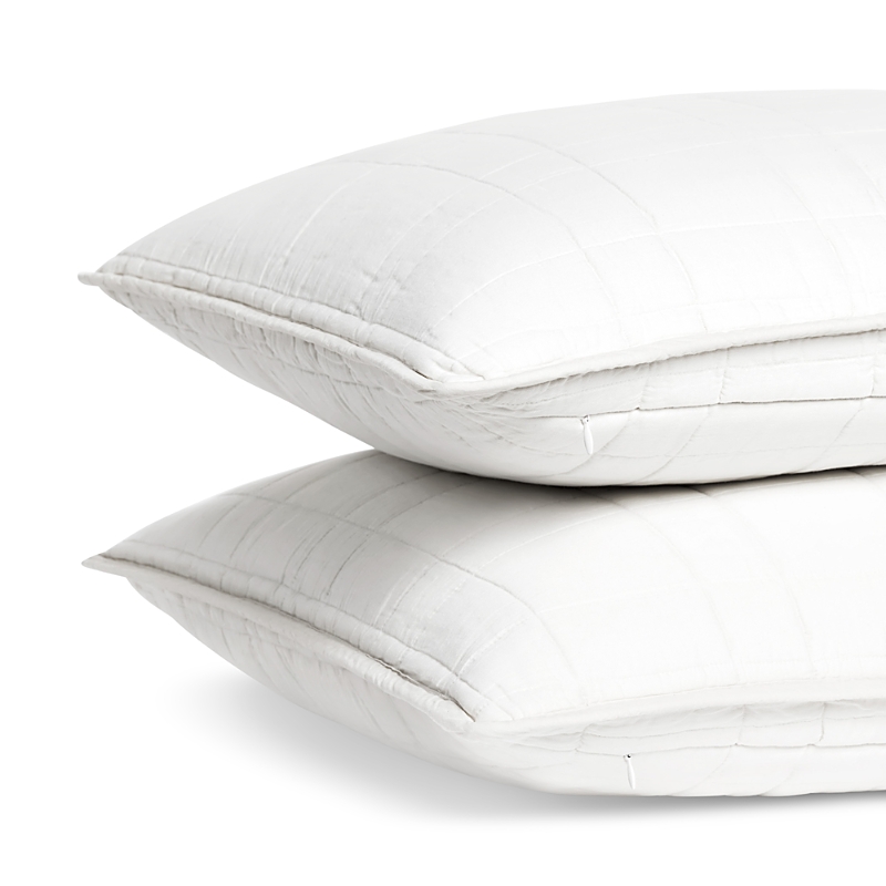 Brooklinen Lightweight Cotton Quilted Standard Sham Set In White