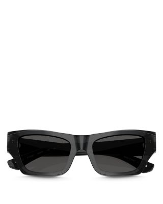 Shield Facet Cat Eye Sunglasses, 52mm