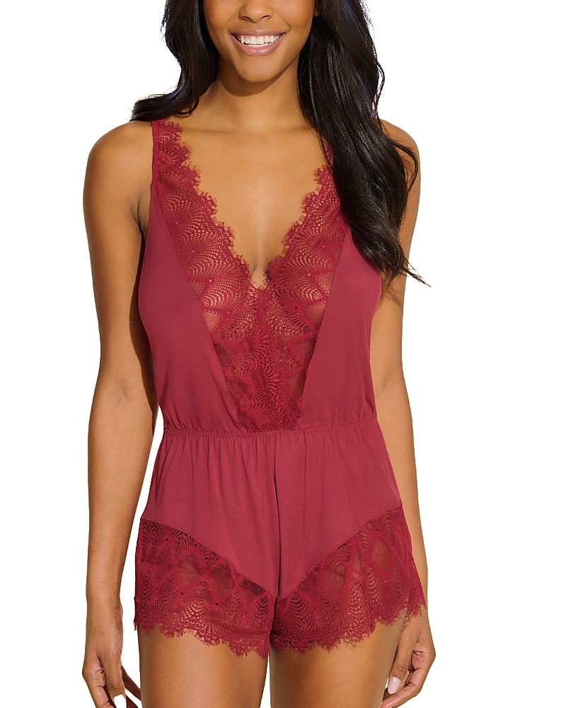 Shop Cosabella Allure Sleep Teddy In Sindoor Red
