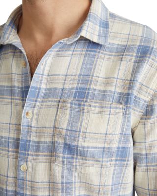 Cotton Stretch Plaid Regular Fit Button Down Selvage Shirt
