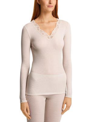 Hanro - Woolen Lace Long Sleeve Shirt