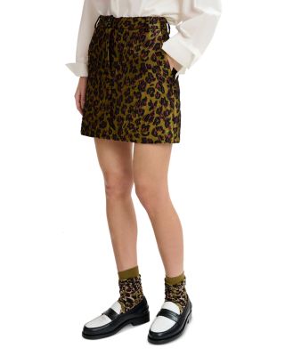 Essentiel Antwerp - Leopard Jacquard Mini Skirt