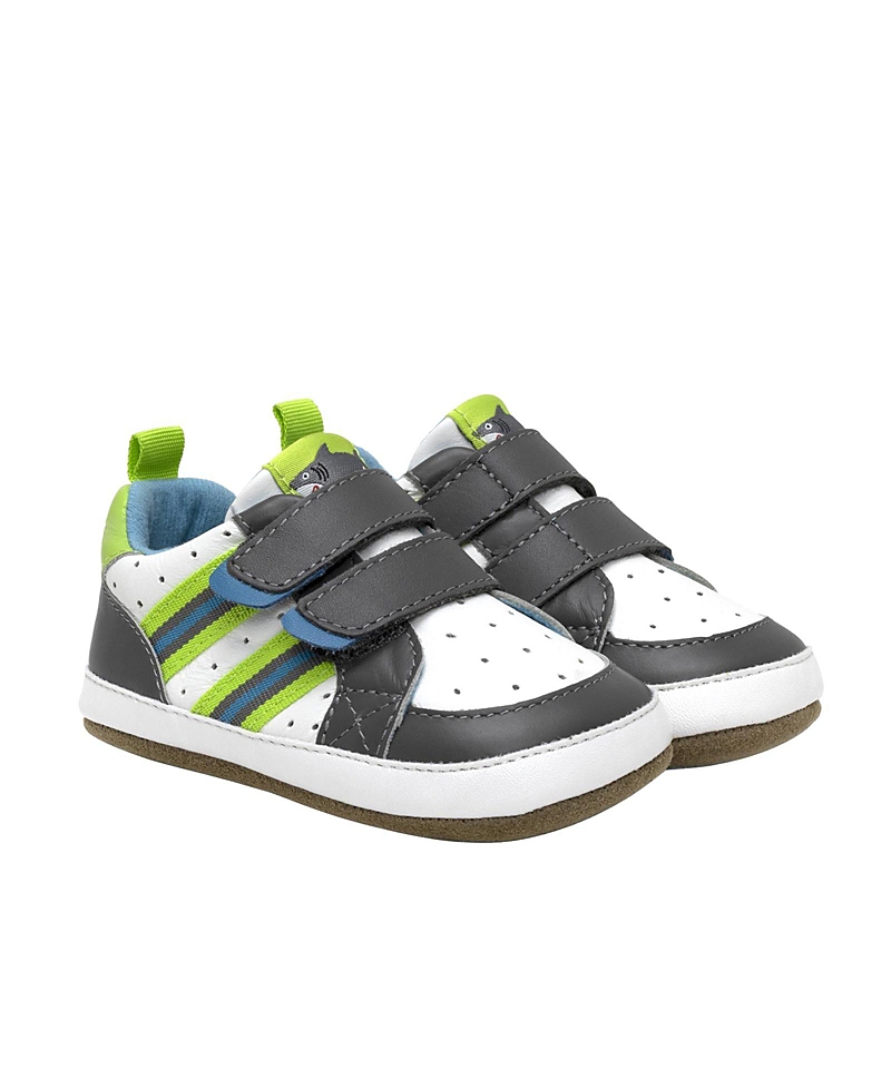 Robeez First Kicks Brooks Sneaker - Baby In Charcoal
