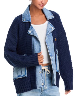 Blanknyc Last Call Mixed Media Cardigan