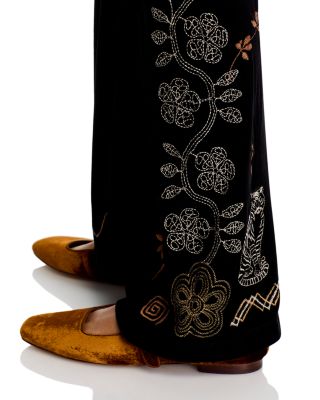 Stretch Velvet Slim Bootcut Pants