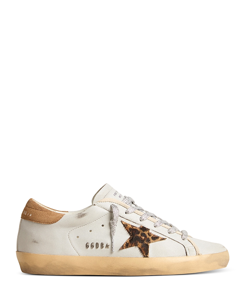 Golden Goose Women’s Super Star Leopard Print Calf Hair Sneakers