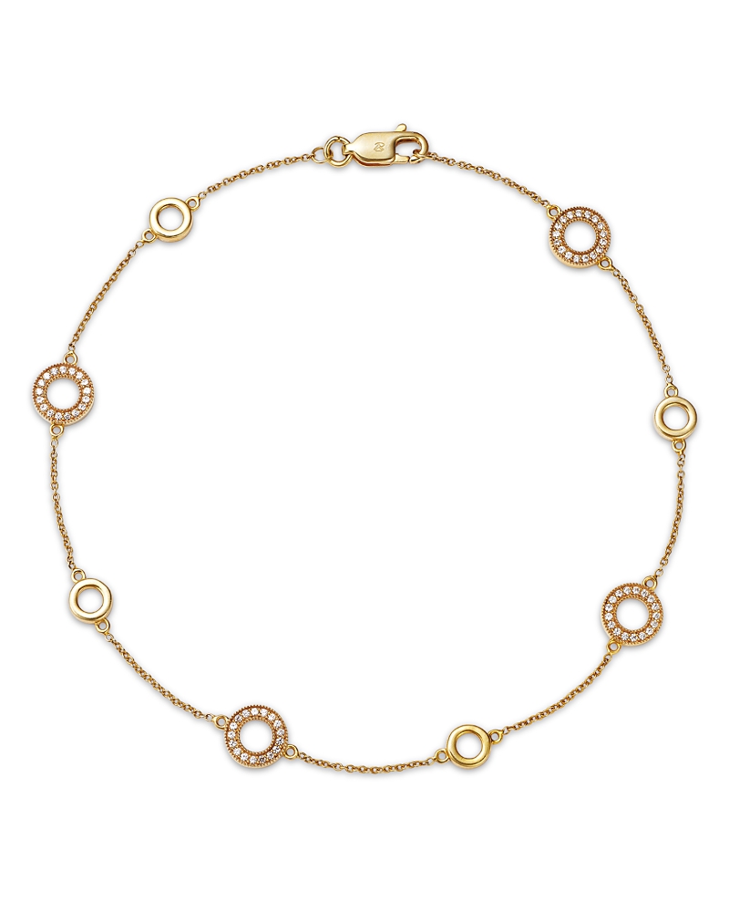 Bloomingdale's Fine Collection Diamond Circle Bracelet In 14k Yellow Gold, 0.25 Ct. T. W. In Gold