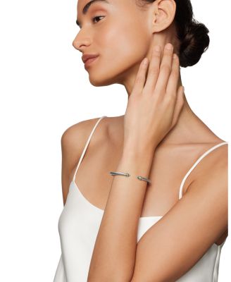 Classic Cable Bracelet in Sterling Silver with 18K Yellow Gold, 4mm