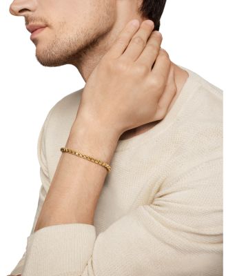 Men's Box Chain Bracelet in 18K Gold