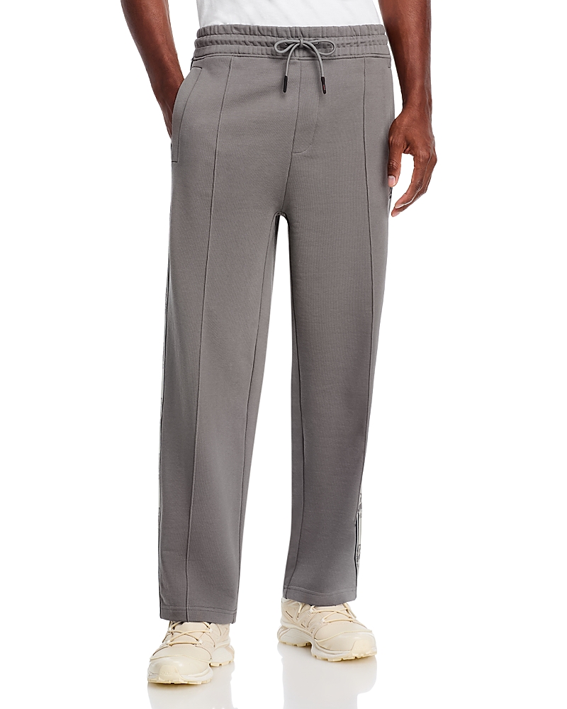 Hugo Boss X Rb Dishorte Cotton Logo Taped Oversized Fit Sweatpants In Open Grey