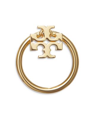 Miller Logo & Circle Front To Back Earrings in 18K Gold Plated  