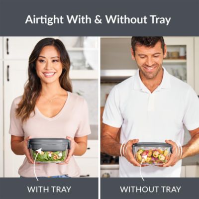 Glass Leak Proof Salad Container