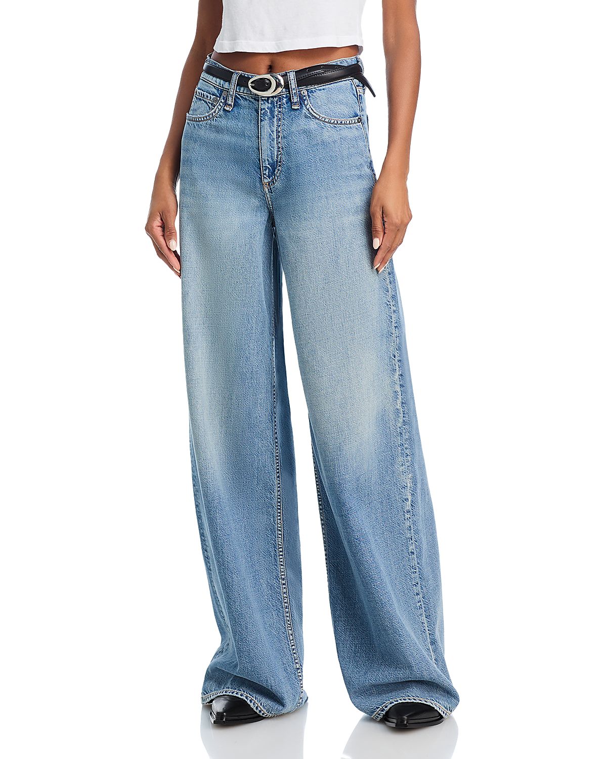 rag & bone Featherweight Sofie High Rise Wide Leg Jeans