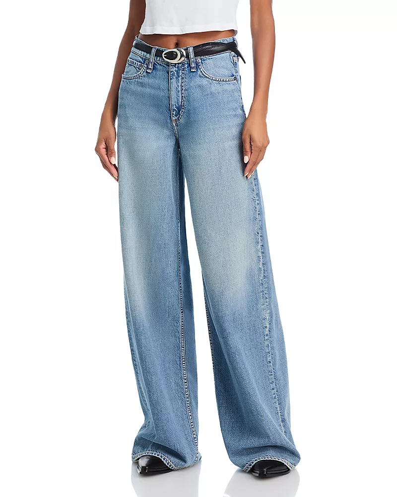 rag & bone Featherweight Sofie High Rise Wide Leg Jeans in Beverly