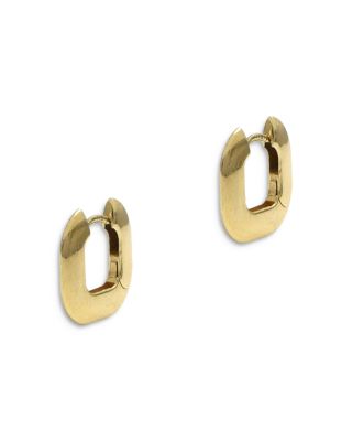 14K Yellow Gold Infinity Hoop Earrings 