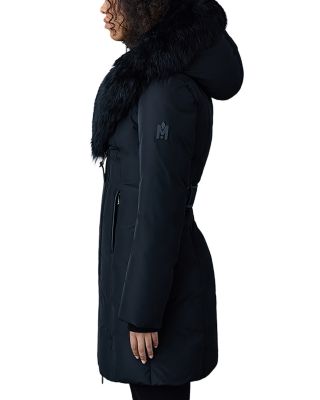 Kay Hooded Down Shearling Coat
