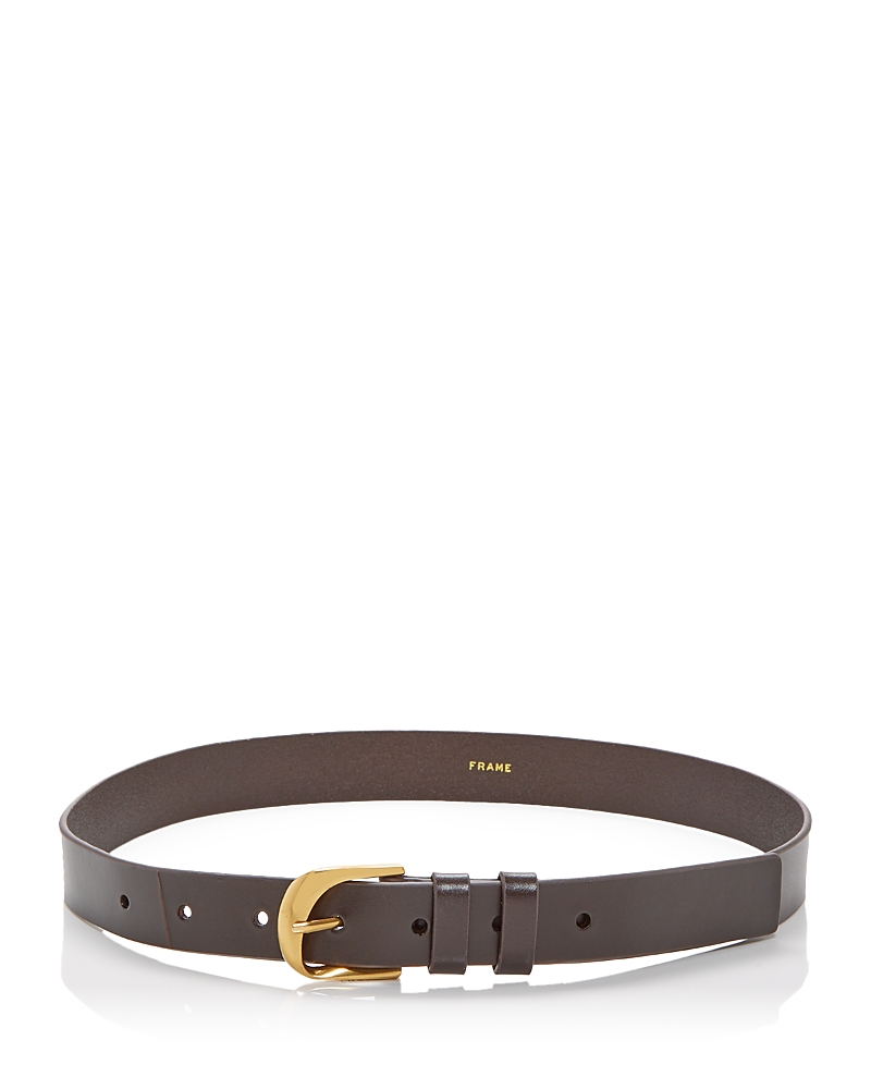 Shop Frame Women's Twist Buckle Leather Belt In Espresso