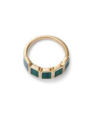 Malachite Ring in 14K Yellow Gold