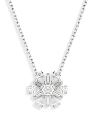Swarovski - Idyllia Snowflake Pendant Necklace, 14.87"