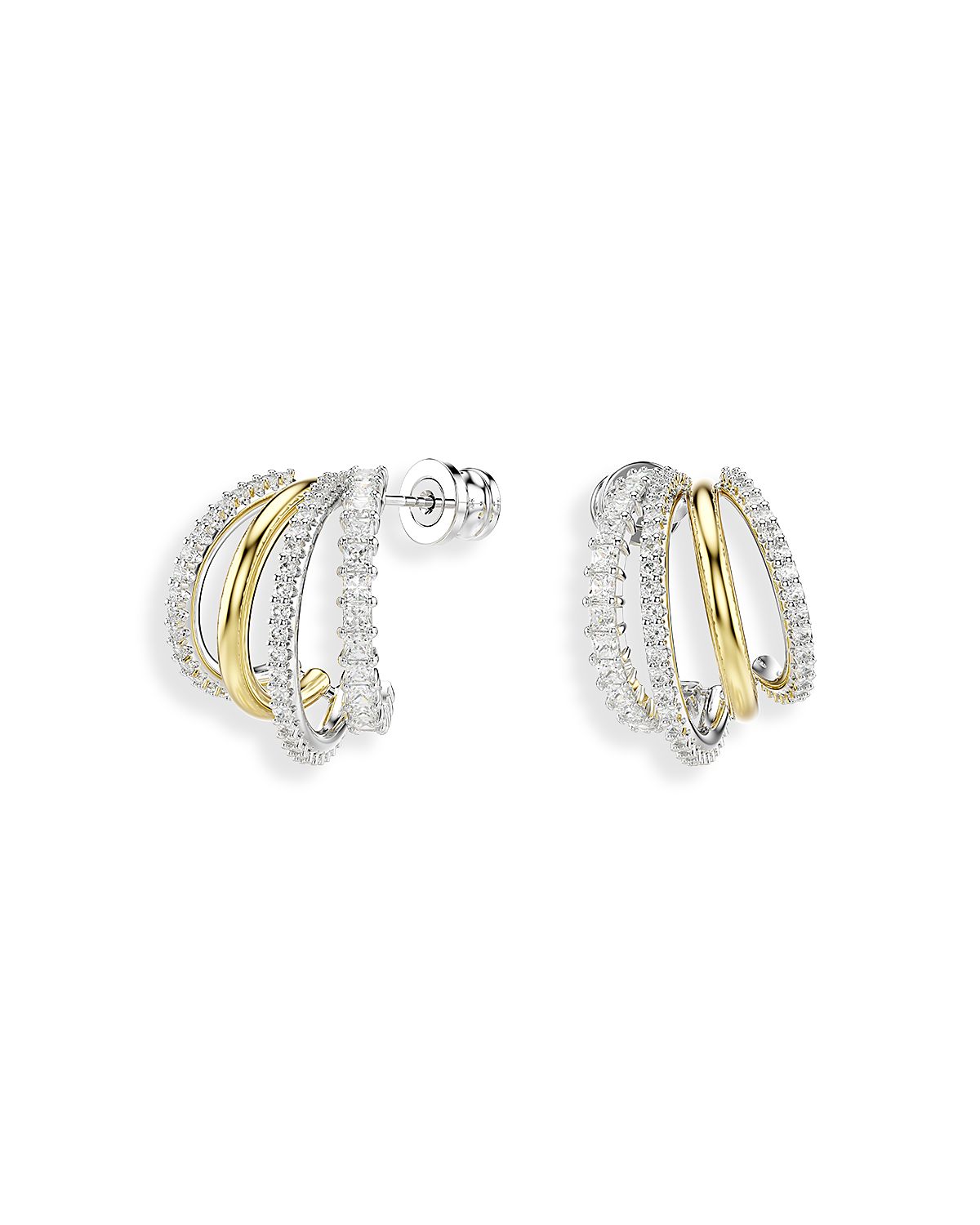 Swarovski Hyperbola Crystal Split Hoop Earrings