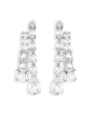 Swarovski - Matrix Crystal Drop Earrings in Rhodium Plated