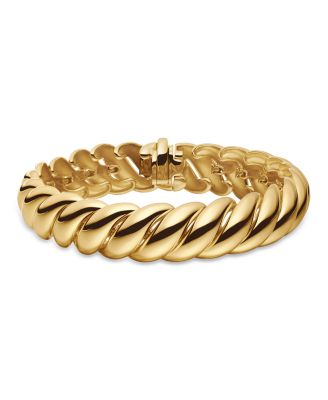 Sculpted Cable Bracelet in 18K Yellow Gold, 14mm