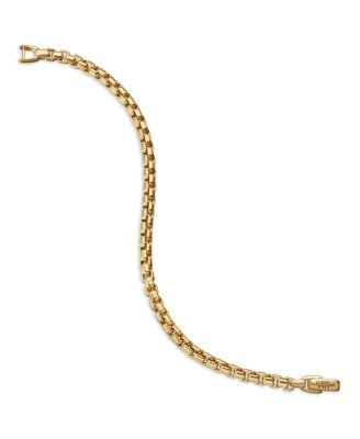 Men's Box Chain Bracelet in 18K Gold