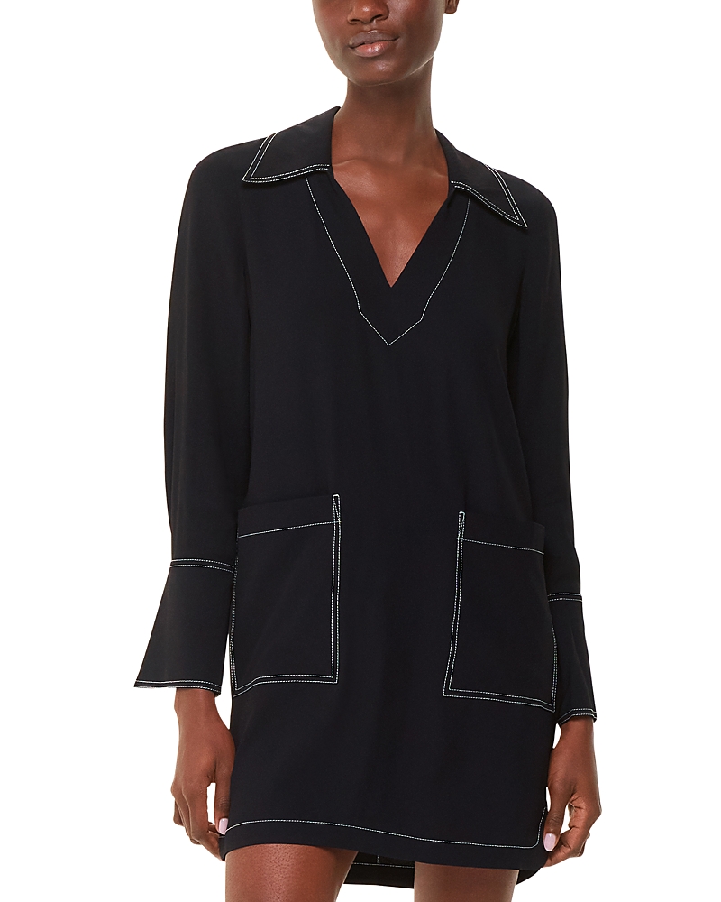 Whistles Topstitch Mini Dress