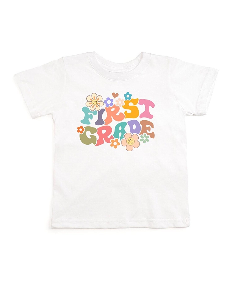 Sweet Wink Girls' First Grade Retro Short Sleeve T-shirt - Little Kid, Big Kid