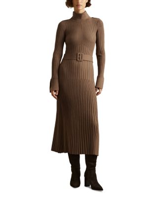 REISS - Petite Vinette Midi Knitted Dress