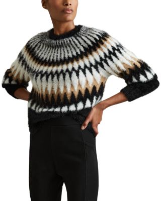 REISS - Indi Bold Fuzzy Fair Isle Jumper