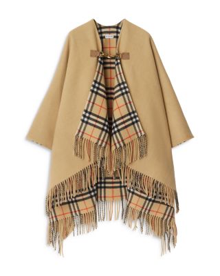 Burberry - Check Wool Cape