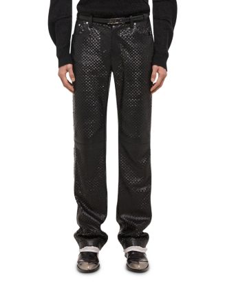 Helmut Lang Hole Punch Leather Worker Pants | Bloomingdale's