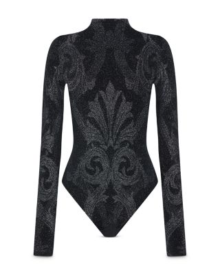 Metallic Jacquard Bodysuit