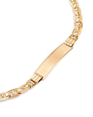 Anchor ID Bracelet in 14K Yellow Gold