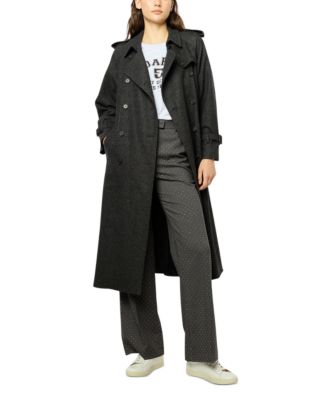 Gerard Darel Serge Wool Blend Trench Coat Bloomingdale's