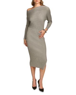 Donna Karan - One Shoulder Sweater Dress