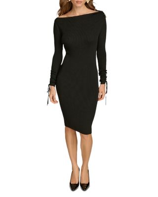 Donna Karan - Off-the-Shoulder Sweater Dress