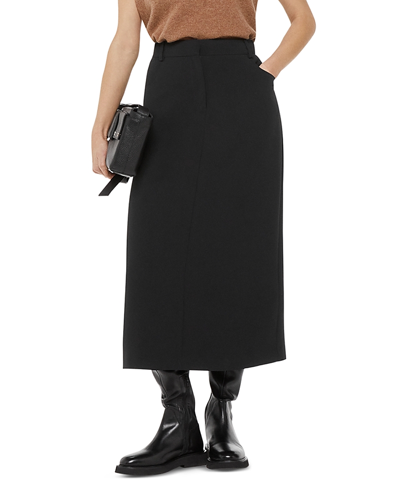 Whistles Petite Abigail Tailored Midi Skirt