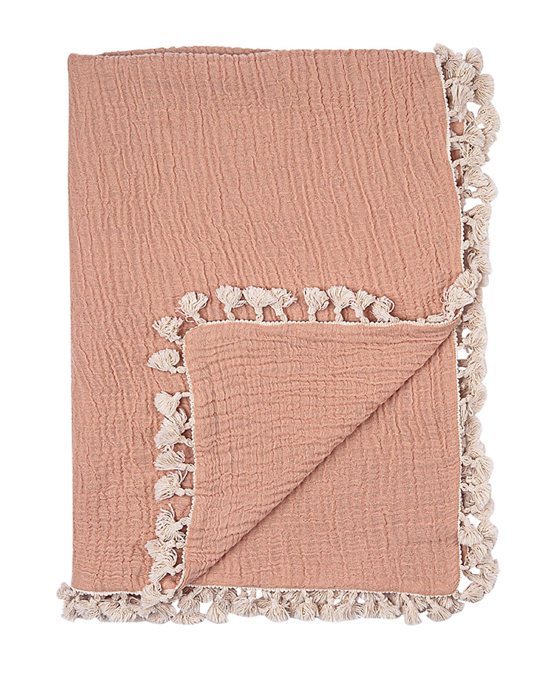 Crane Baby 6 Layer Muslin Blanket In Copper