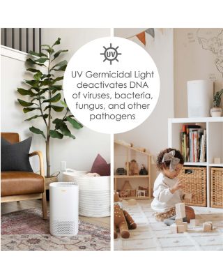 Crane Air Purifier with True HEPA Filter, UV Light, 250 Sq Feet Coverage, Timer Function, Sleep Mode, Washable Particle Filter, EE-5067