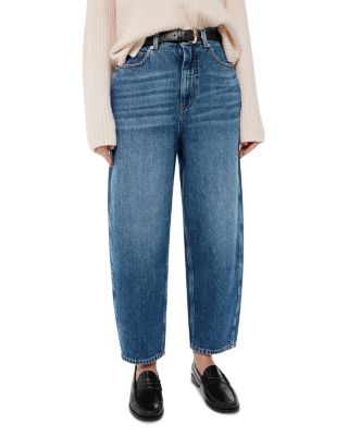 Whistles - Petite High Rise Barrel Leg Jeans in Denim