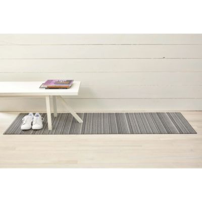 Skinny Stripe Shag Runner, 24" x 72"
