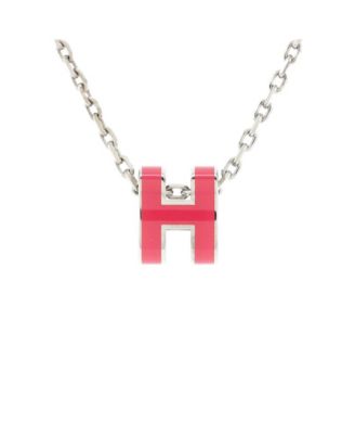 Pre-Owned HERMÈS - Mini Pop H Pendant Chain Necklace Metal and Enamel
