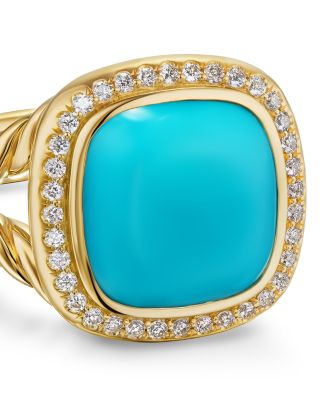 Albion&reg; Ring in 18K Yellow Gold with Gemstones and Diamonds, 15mm