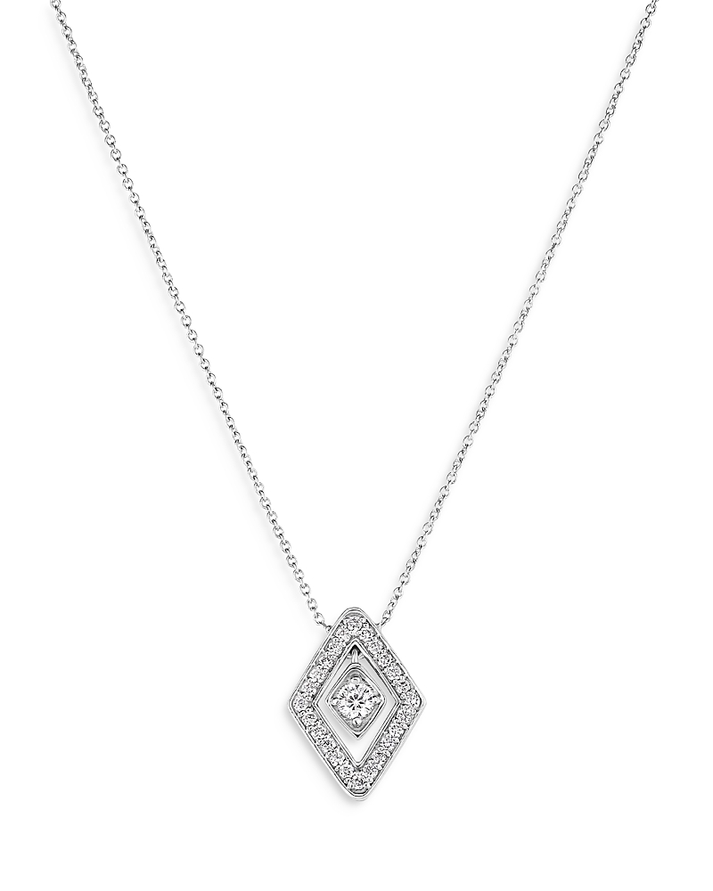 Roberto Coin Women's Diamante 18k White Gold & 0.27 Tcw Diamond Pendant Necklace In White