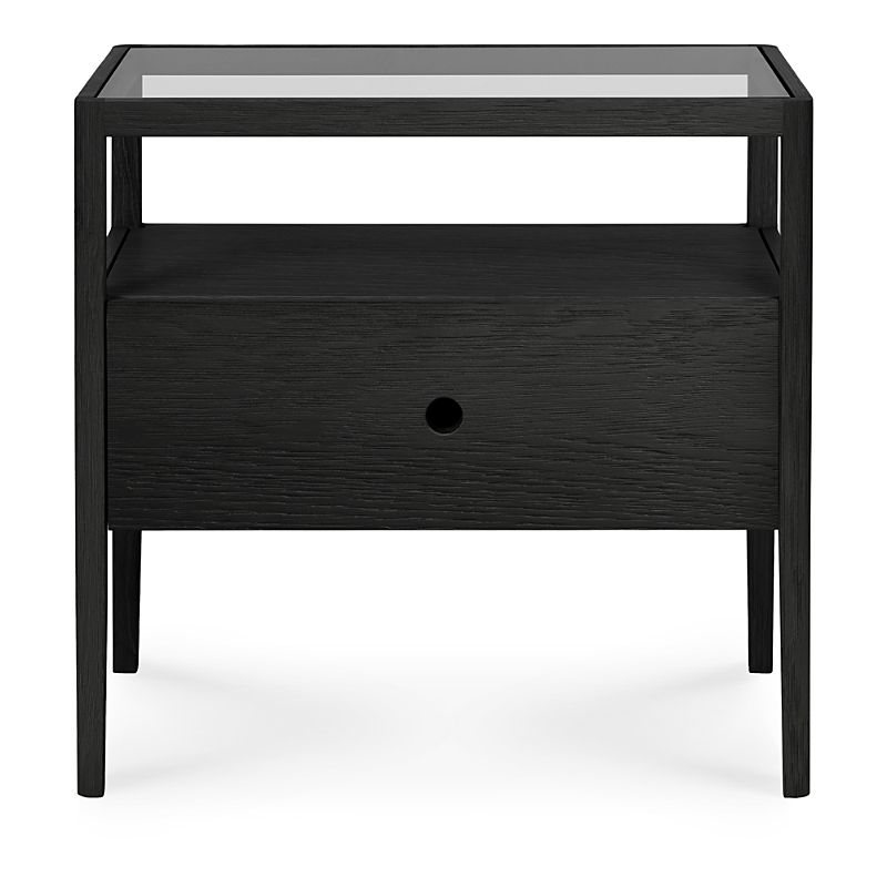 Ethnicraft Spindle Bedside Table In Oak Black