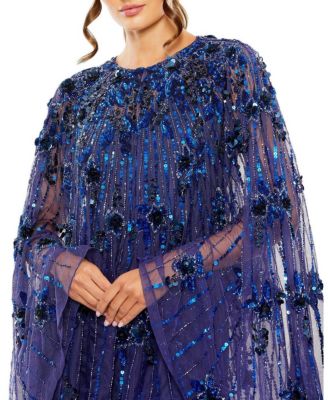 High Neck Embellished Trapeze Dress