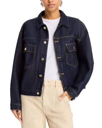 ジャケット・アウター Simply Complicated Dress BOXY Jacket 1 Cotton Denim Boxy Jacket — Snowy Blue Grey – La Garçonne
