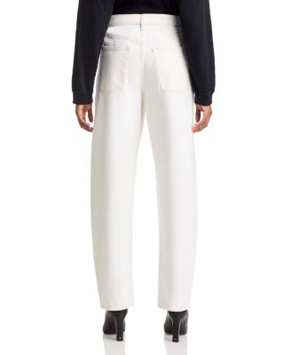 Low Slung Barrel Leg Jeans in Au Natural Clean